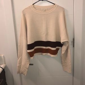 NWT cream/brown/tan Roolee Sweater